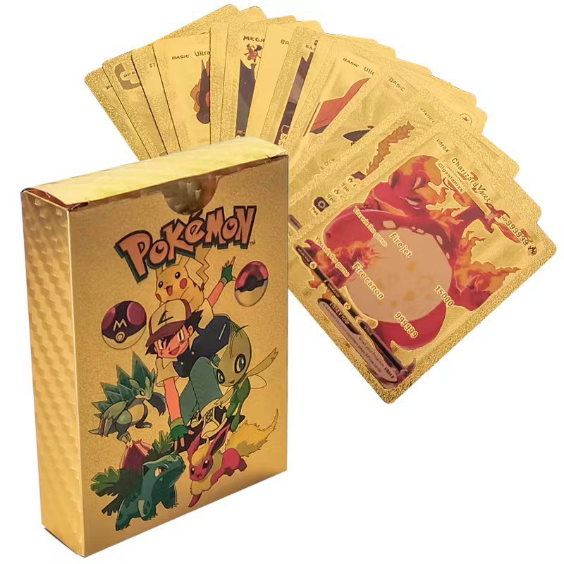 Premium Pokémon Metal Card Collection Box – Gold, Silver, Black & Rainbow Edition